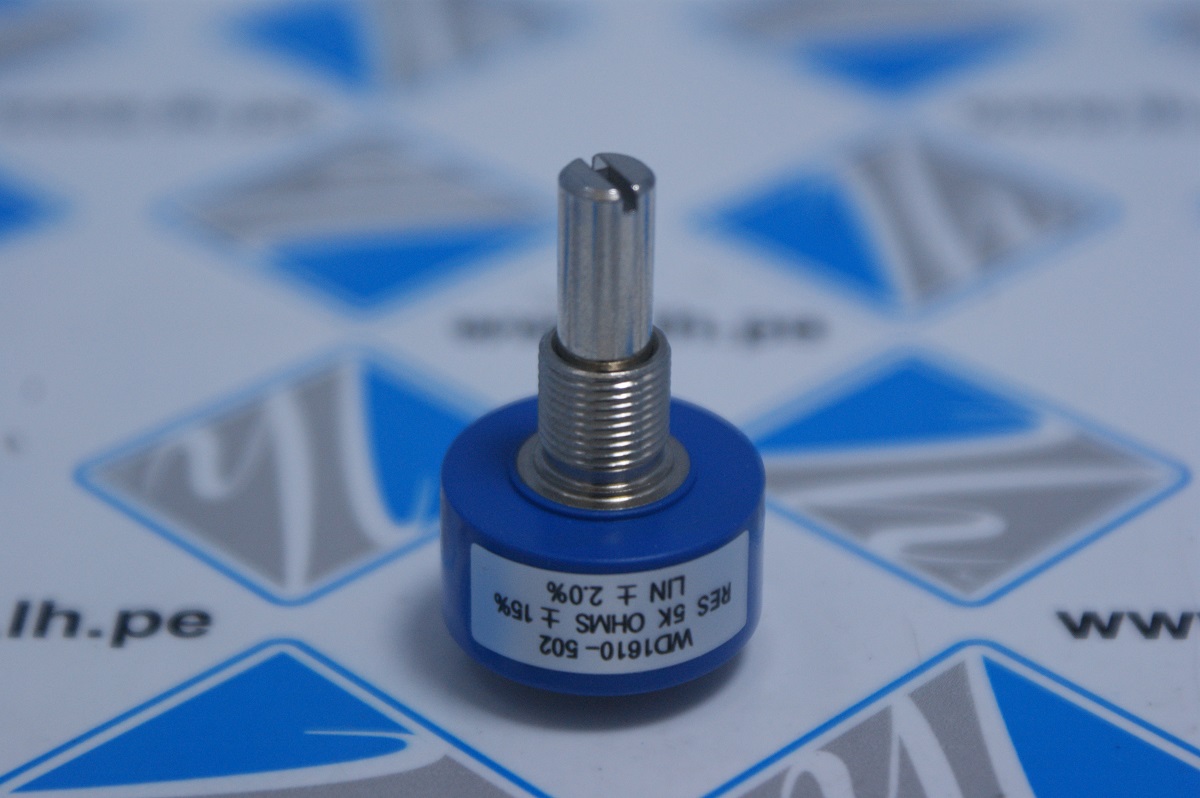 WD1610-502 5K-STOP          Potenciómetro Precisión 5kΩ, 1 vuelta, lineal, ±15%, 6.35mm
